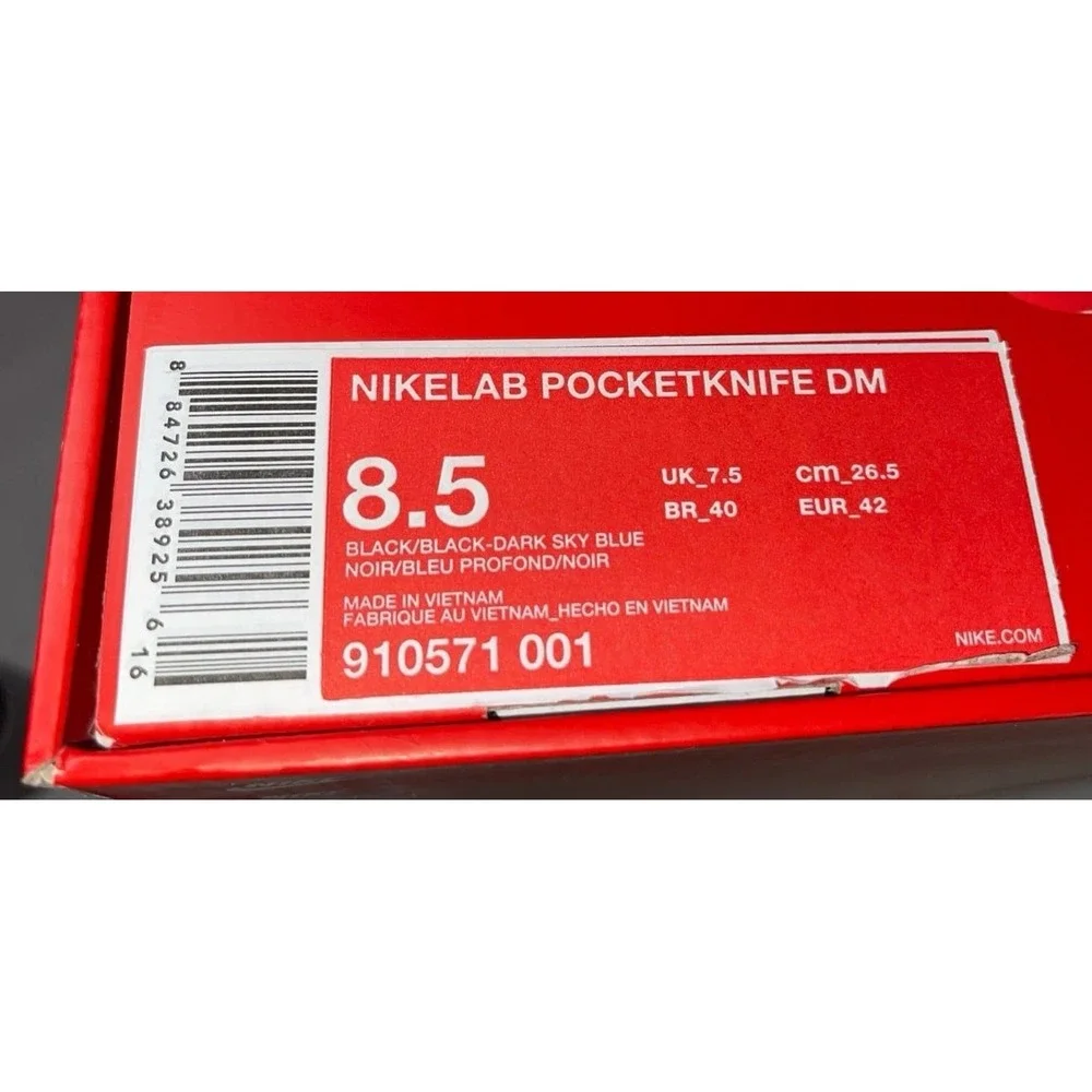 Nike Lab Pocketknife DM Men's Sneakers Dark‎ Sky Blue Size 8.5